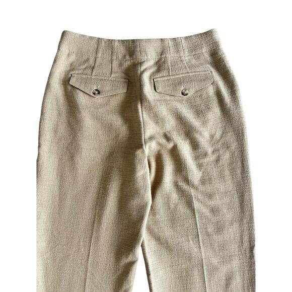 CLUB MONACO Textured Slim Trousers Camel NWT Size 8 - Picture 6 of 11